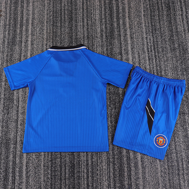 Retro 1996-98 Manchester United 2Away Kids Football jersey Kids