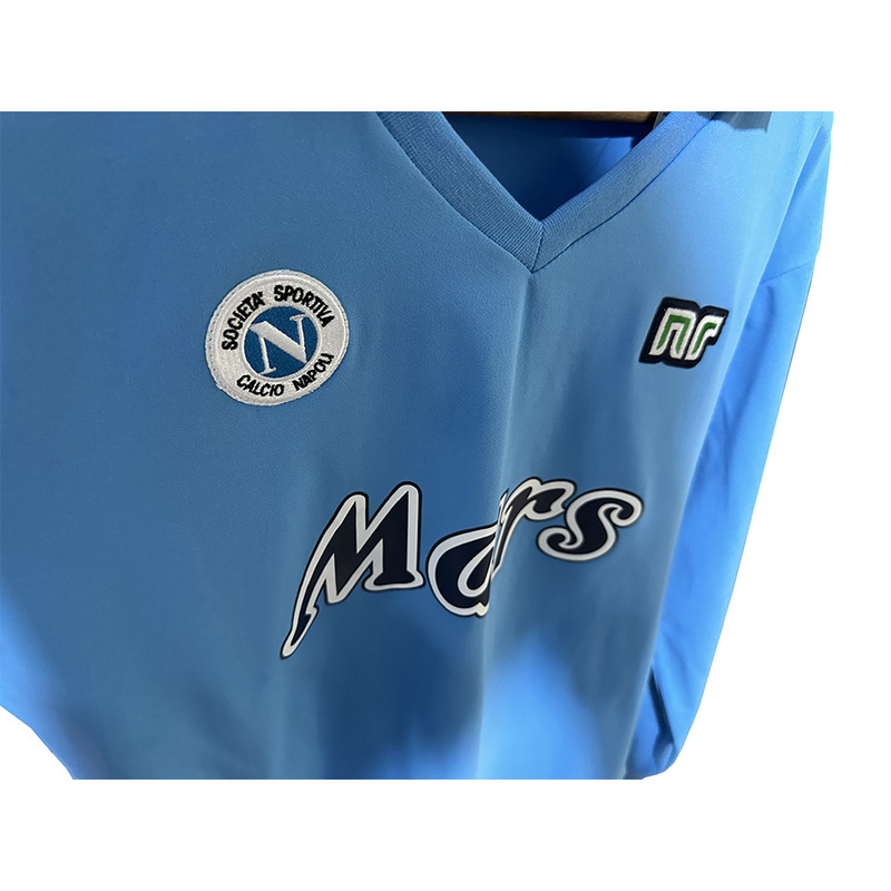 Retro Napoli 1989-90 home Football jersey retro Long sleeve