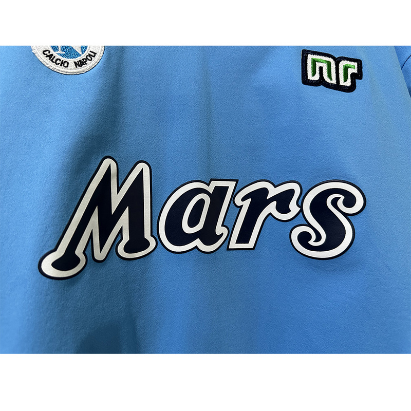 Retro Napoli 1989-90 home Football jersey retro Long sleeve