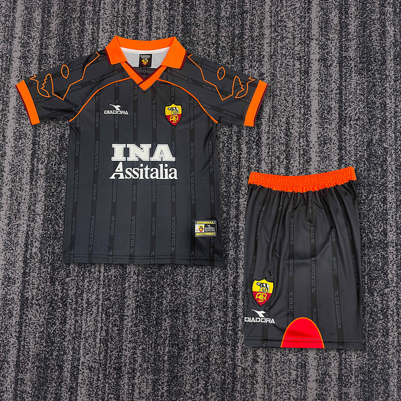 Retro 1999-00 AS Roma Away Kids Football jersey Kids