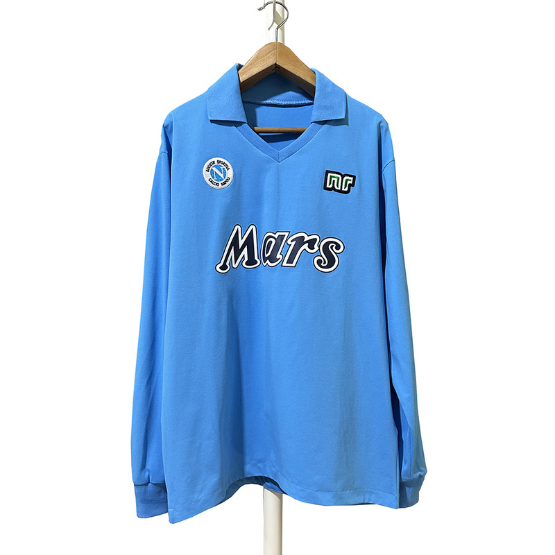 Retro Napoli 1989-90 home Football jersey retro Long sleeve