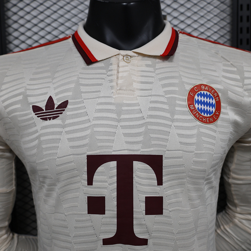 Player 2024-25 Bayern Munich Second away game Football jersey Long sleeve