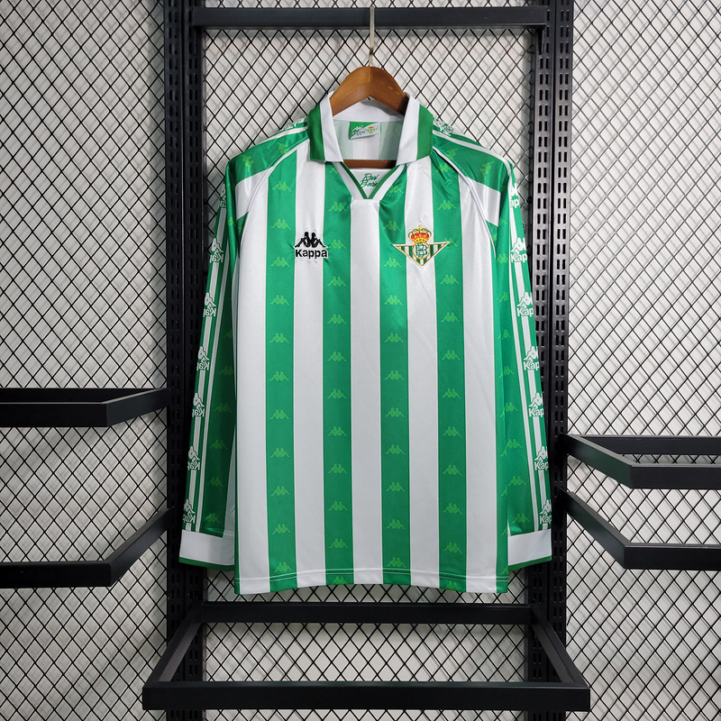Retro 95-97 Betis Home Football jersey retro Long sleeve