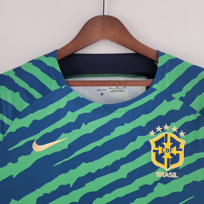2022 Brazil Special Edition Green Blue Football jersey