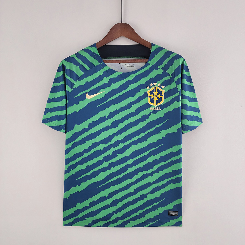 2022 Brazil Special Edition Green Blue Football jersey