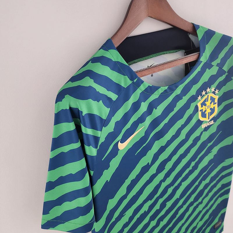 2022 Brazil Special Edition Green Blue Football jersey
