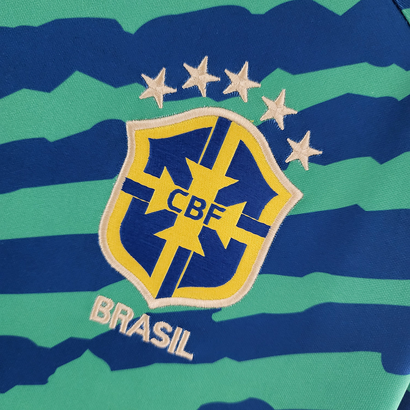 2022 Brazil Special Edition Green Blue Football jersey