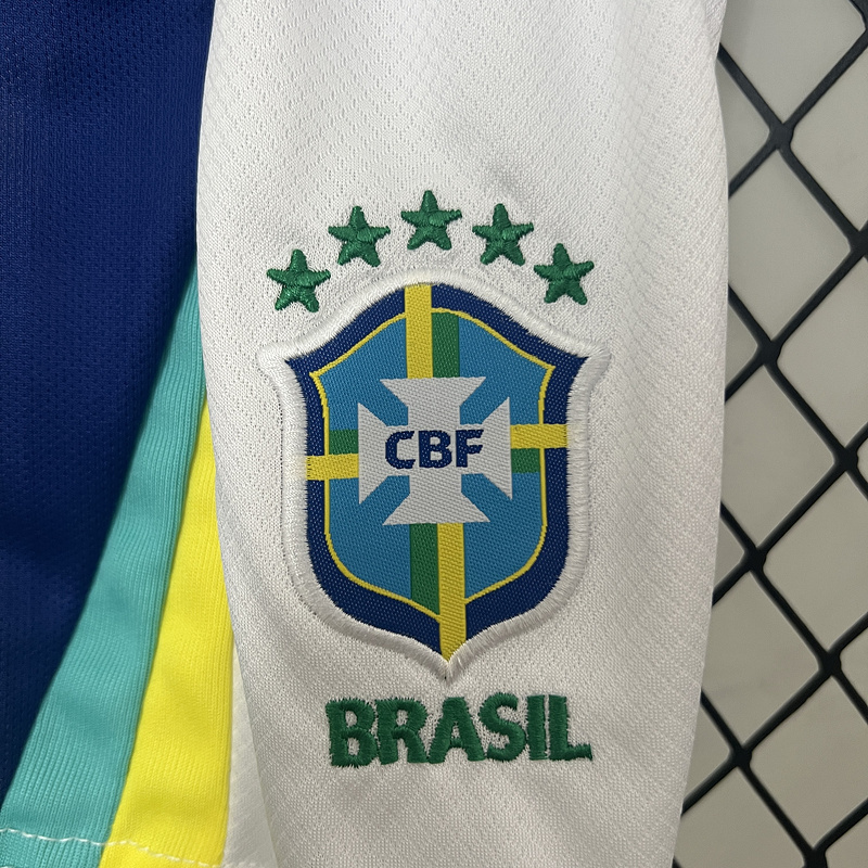 2024-25 Brazil Away Kids Football jersey