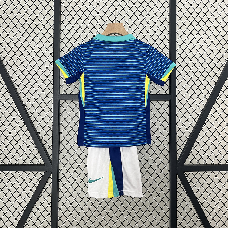 2024-25 Brazil Away Kids Football jersey