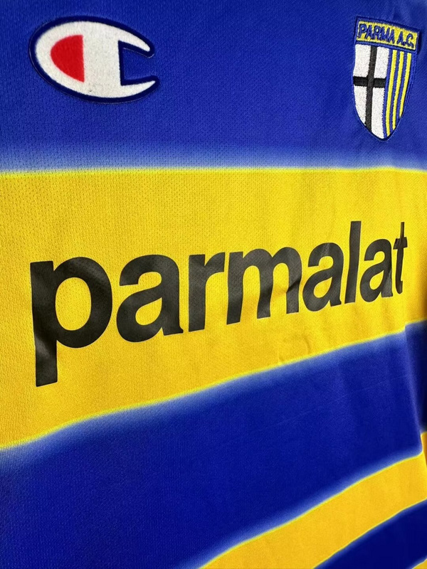 Retro 1999-00 Parma Home Football jersey Retro Long sleeve