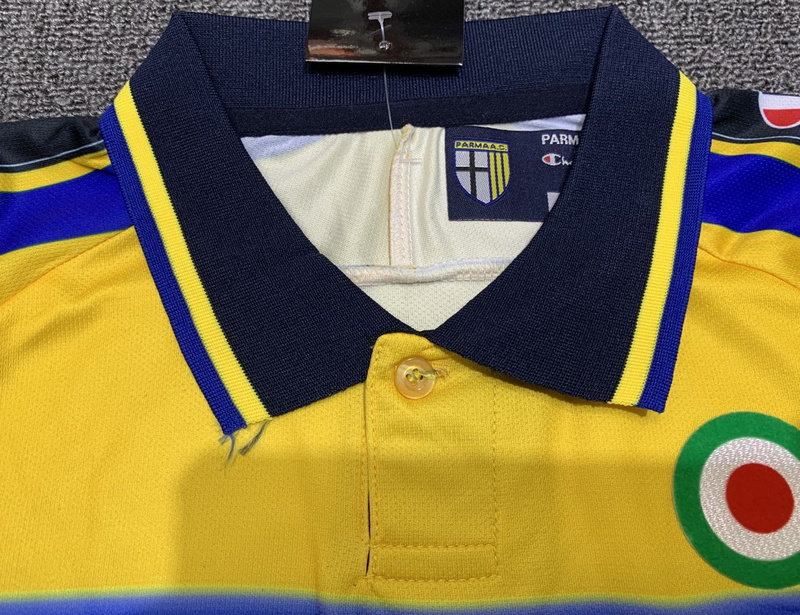 Retro 1999-00 Parma Home Football jersey Retro Long sleeve