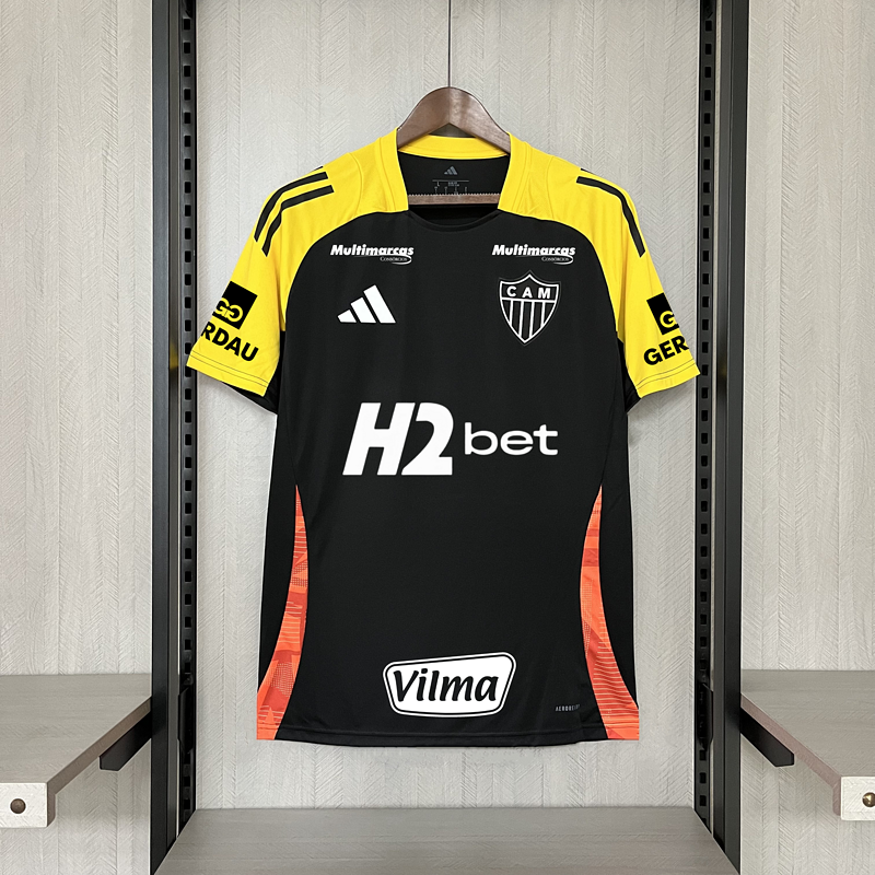2025-26 Atlético Mineiro Training Black +PATROCINADORES Soccer Jersey