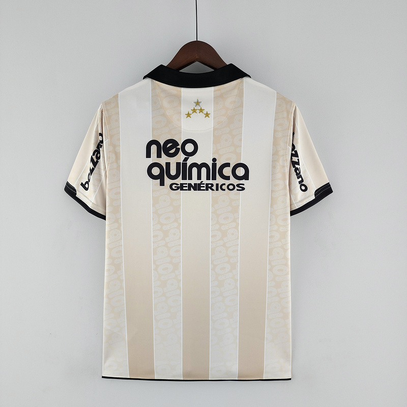 Retro 2010 Corinthians 100th Anniversary Beige Football jersey Retro