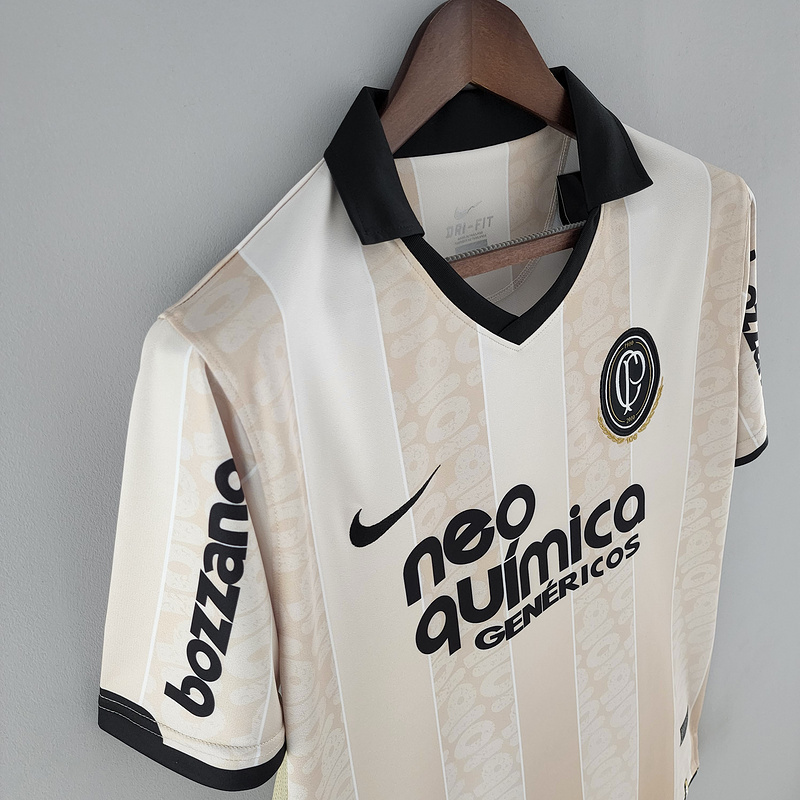 Retro 2010 Corinthians 100th Anniversary Beige Football jersey Retro