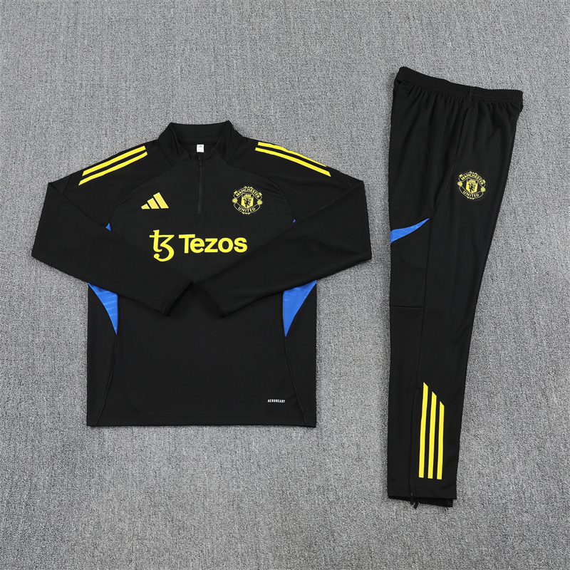 2025-26 Manchester United half-pull training suit Adults and KIDS