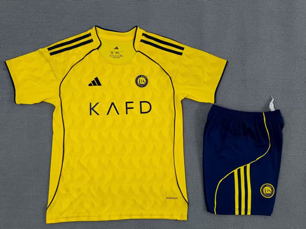 kids 2025-26 Riyadh Victory Home Al Nassr kids Football jersey