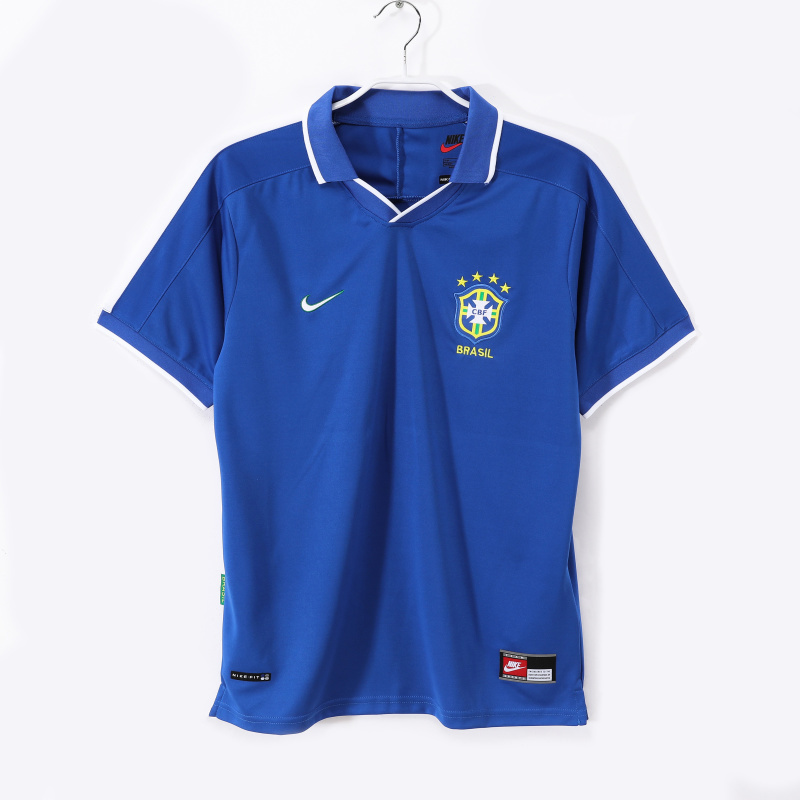 Retro 1997 Brazil Away Football jersey Retro