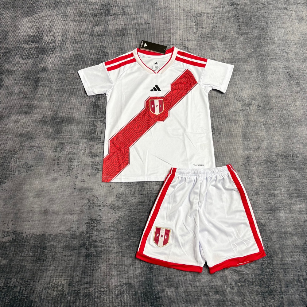 KIDS 2026 Peru Home KIDS Football jersey World Cup