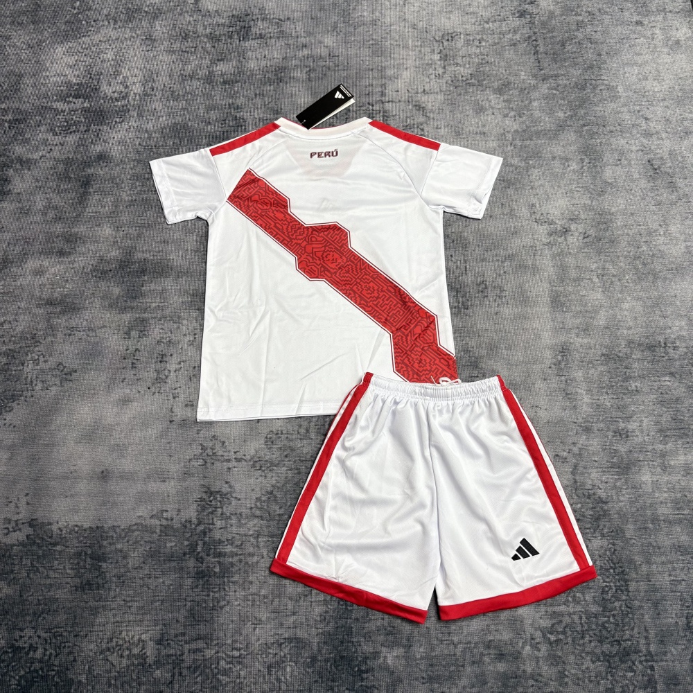 KIDS 2026 Peru Home KIDS Football jersey World Cup