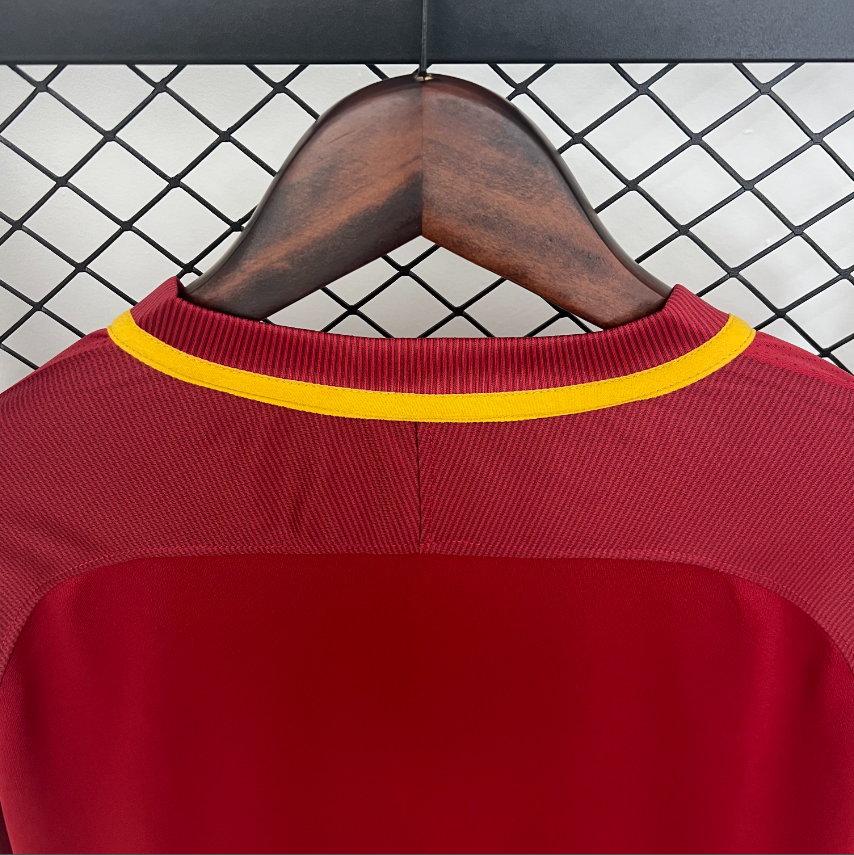 Retro 2017-18 AS Roma Home Football jersey Retro Long sleeve