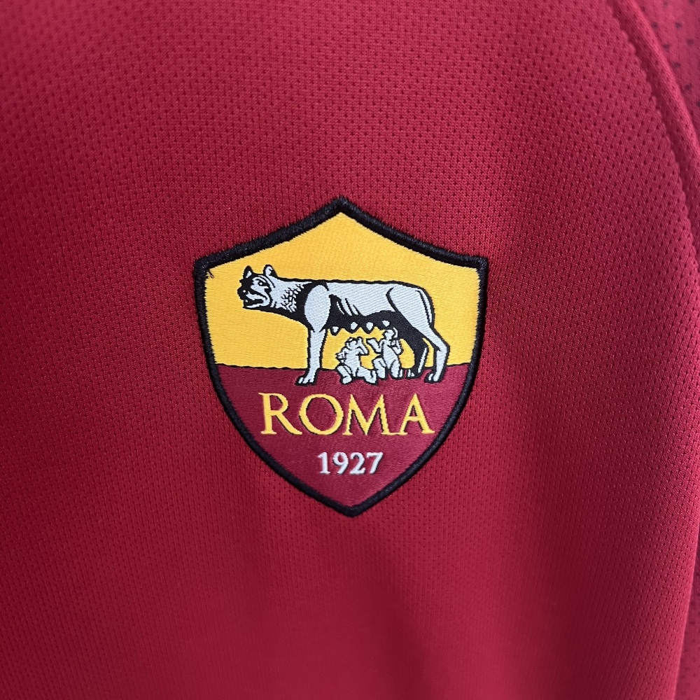 Retro 2017-18 AS Roma Home Football jersey Retro Long sleeve