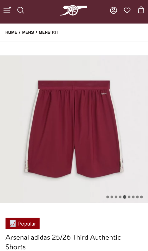 Player Shorts 2025-26 Shorts Arsenal