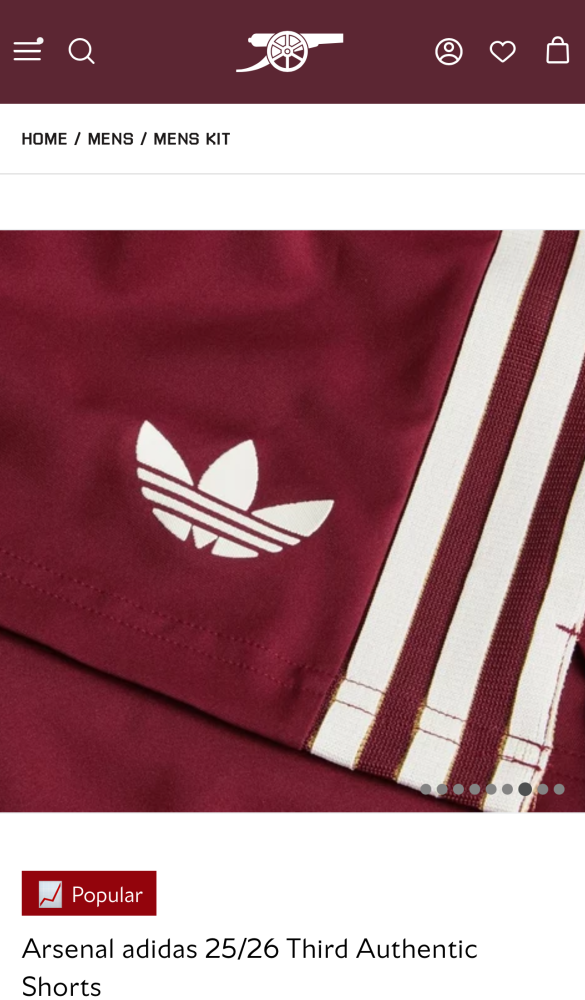 Player Shorts 2025-26 Shorts Arsenal