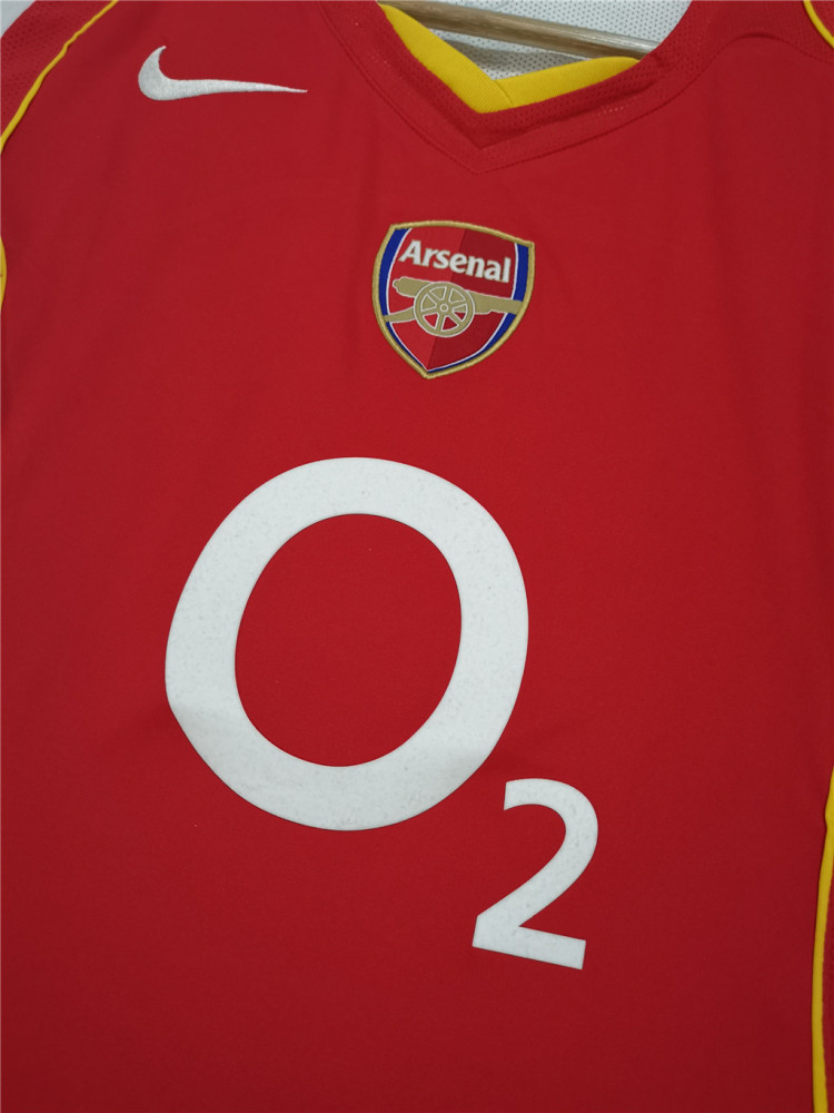 retro 2004-05 Arsenal home Football jersey retro Long Sleeve