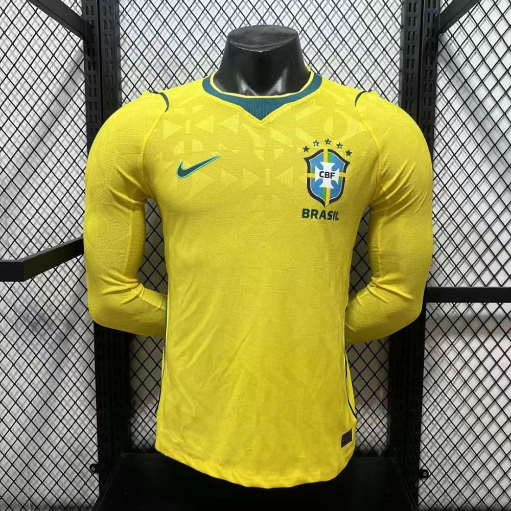 Player 2026 Brazil Home Football jersey Long sleeves S-3XL World Cup