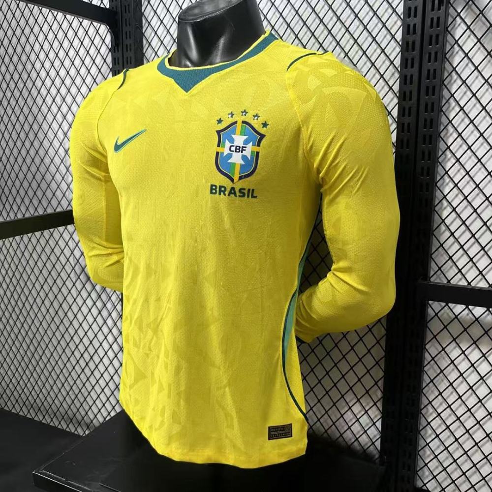 Player 2026 Brazil Home Football jersey Long sleeves S-3XL World Cup