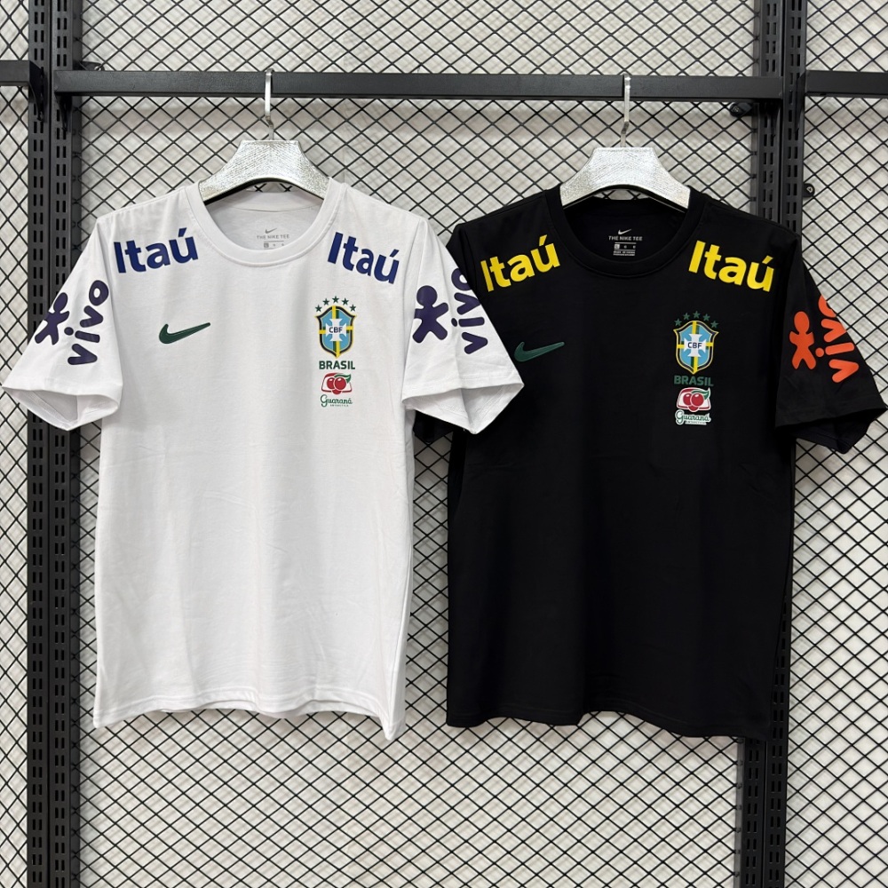 2026 Brazil Pure Cotton T-shirt Football Jersey S-4XL