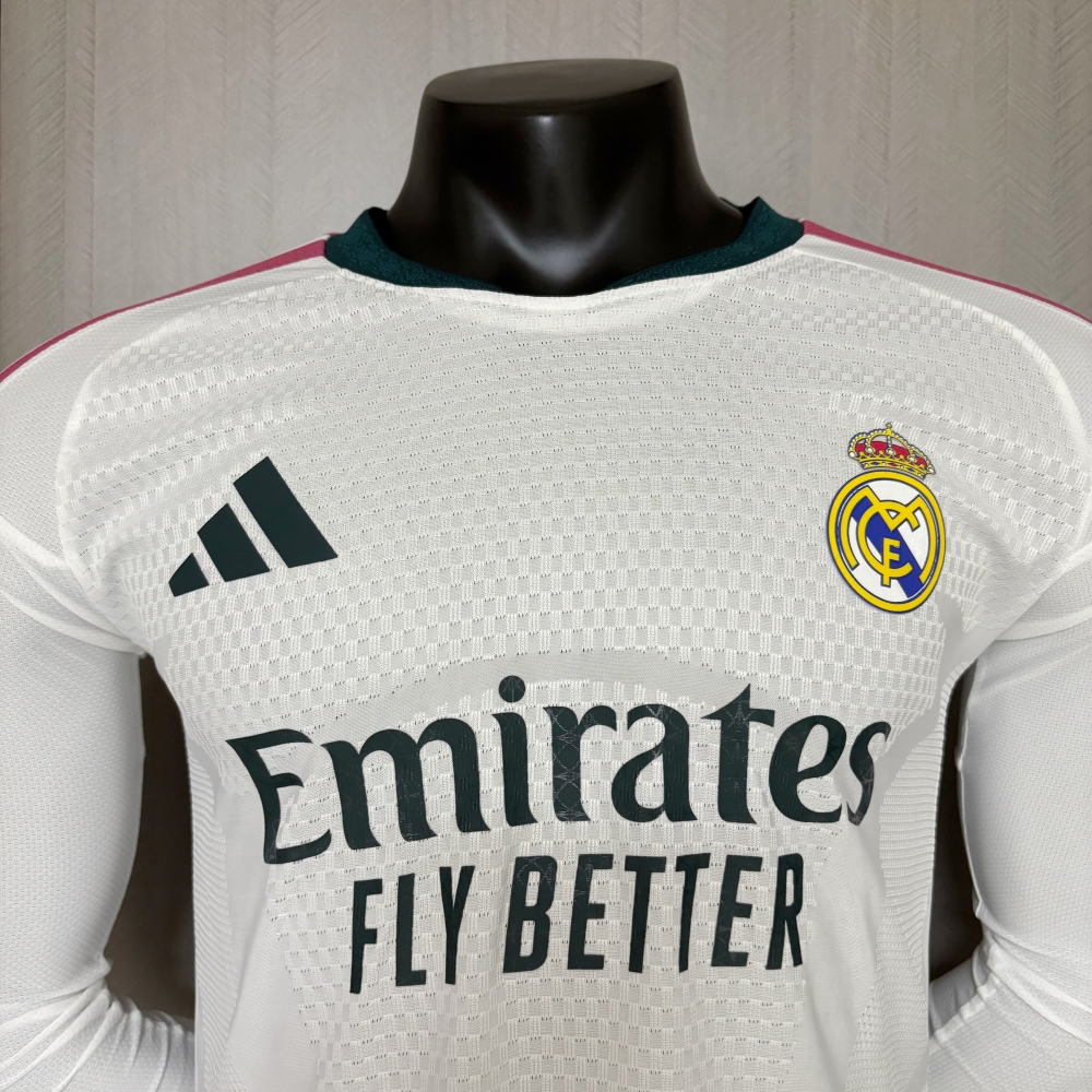Player 2026-27 Real Madrid Home Football Jersey S-3XL Long Sleeve