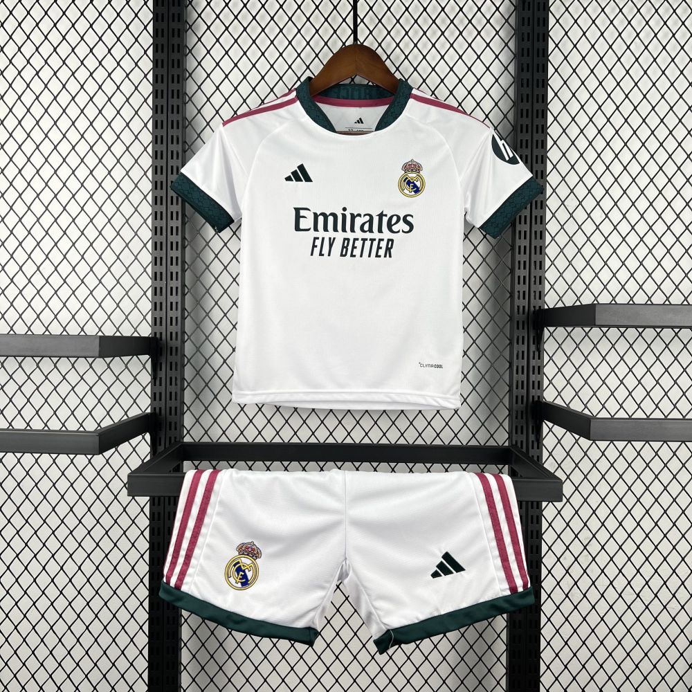 Kids 2026-27 Real Madrid Home Kids Kit Football jersey