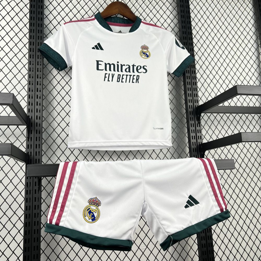 Kids 2026-27 Real Madrid Home Kids Kit Football jersey