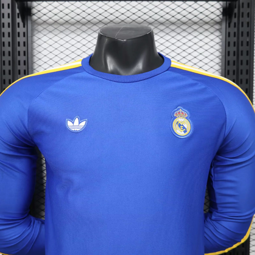 Player Version 2026-27 Real Madrid x Adidas Originals Blue Football Jersey S-3XL Long sleeves