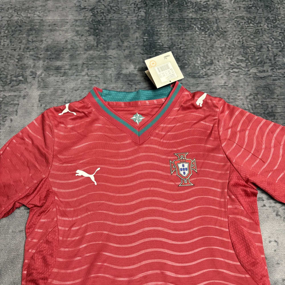 Kids 2026 Portugal Home Kids Football jersey Long Sleeve World Cup