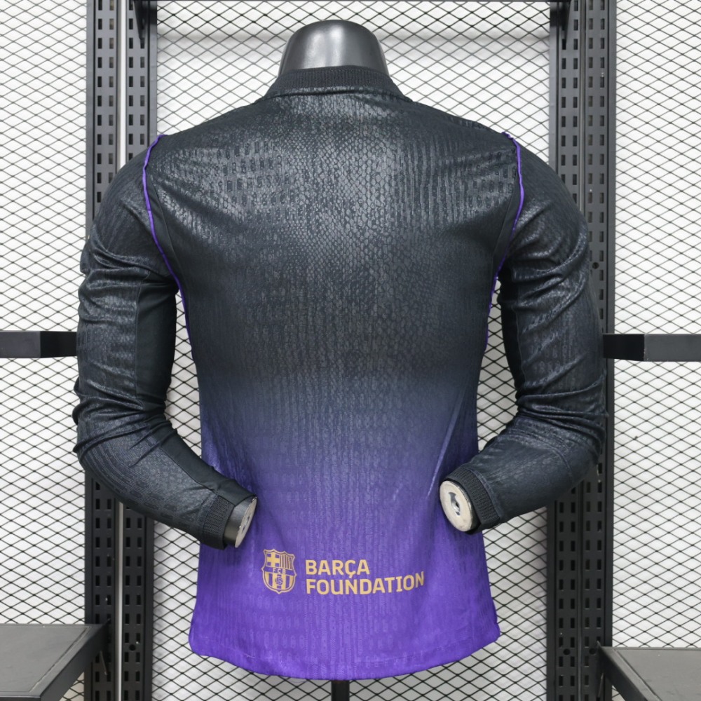 Player 2026-27 Barcelona Away Football Jersey Long Sleeve S-3XL