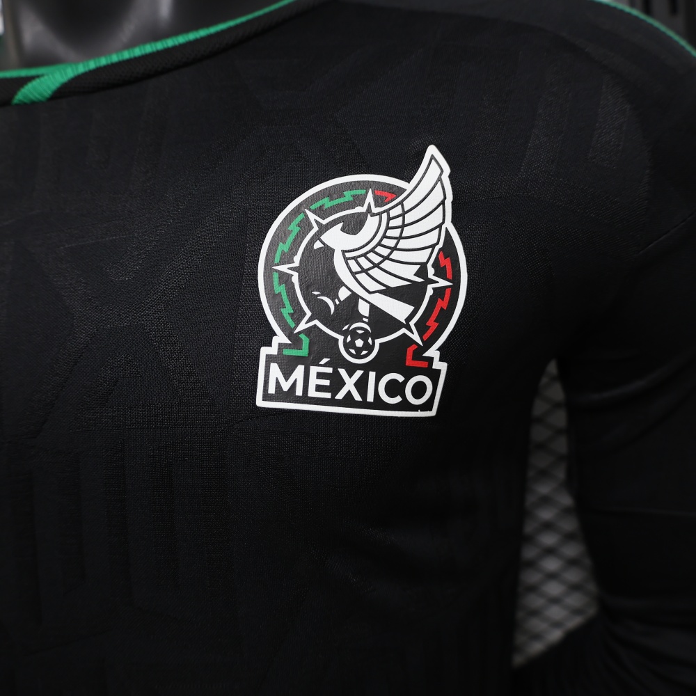 Player 2025-26 Mexico Black Eagle Football jersey Long Sleeve