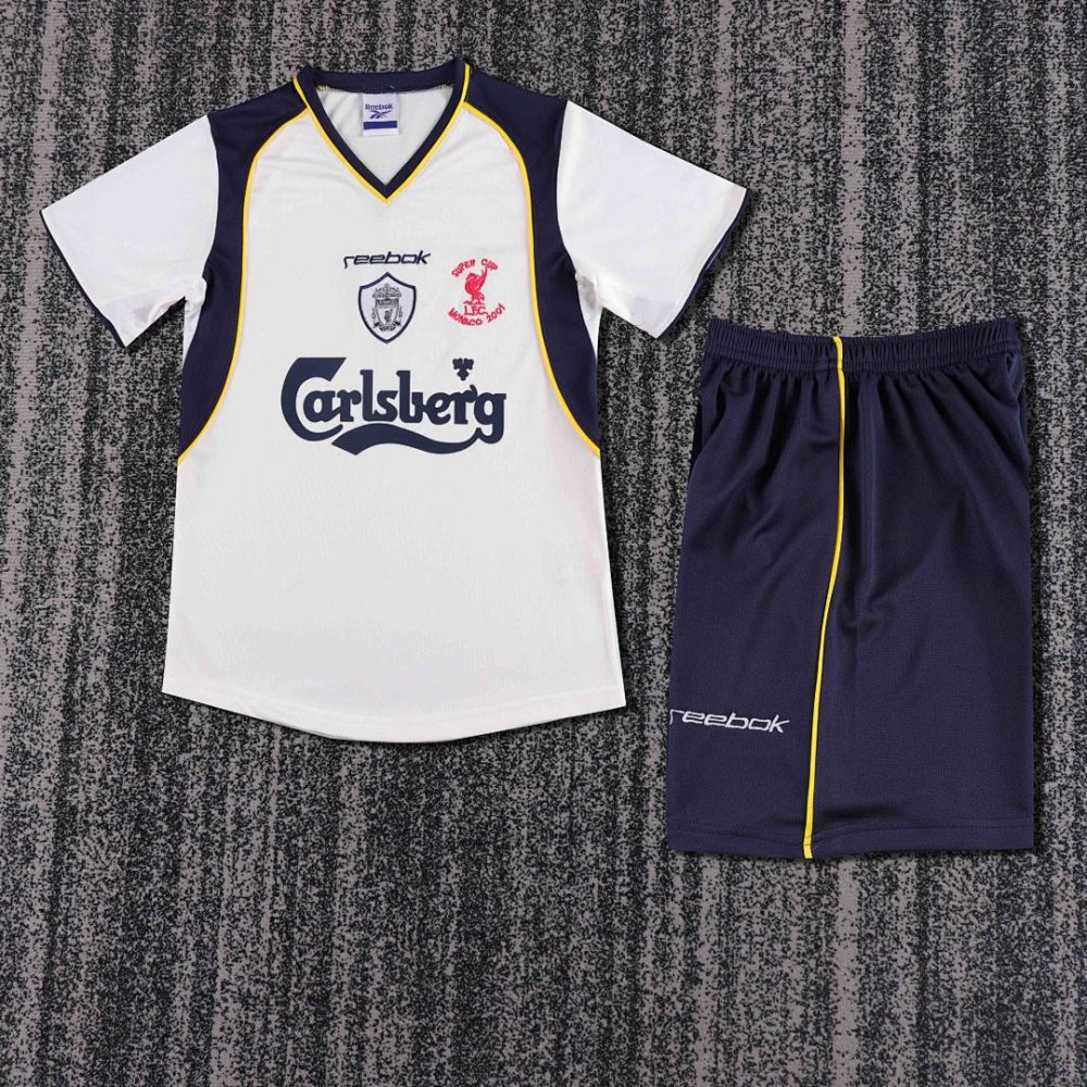 Retro 2001-02 Liverpool Away Kids Football jersey Kids