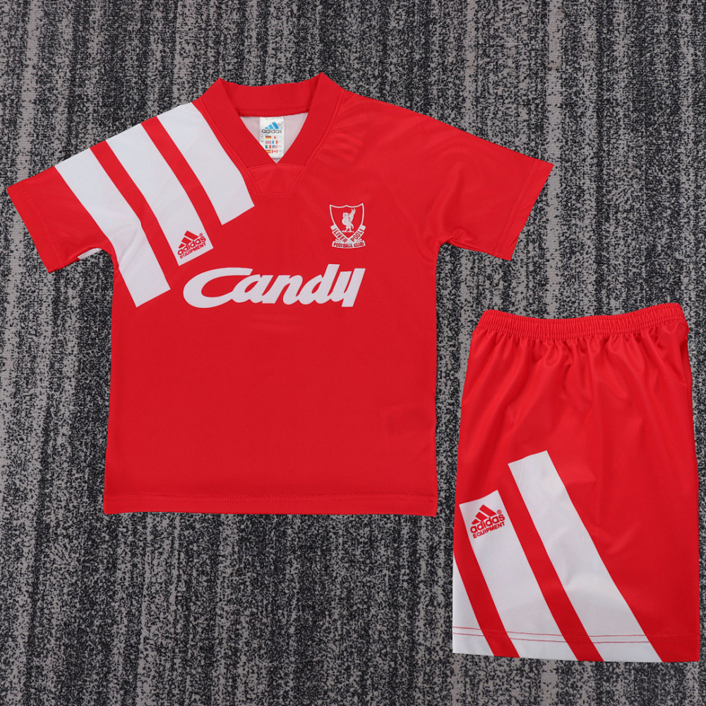 Retro 1991-92 Liverpool Home Kids Football jersey Kids