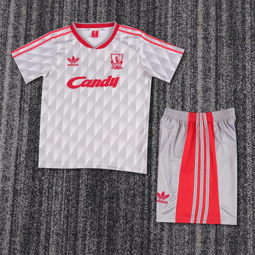 Retro 1989-91 Liverpool Away Kids Football jersey Kids