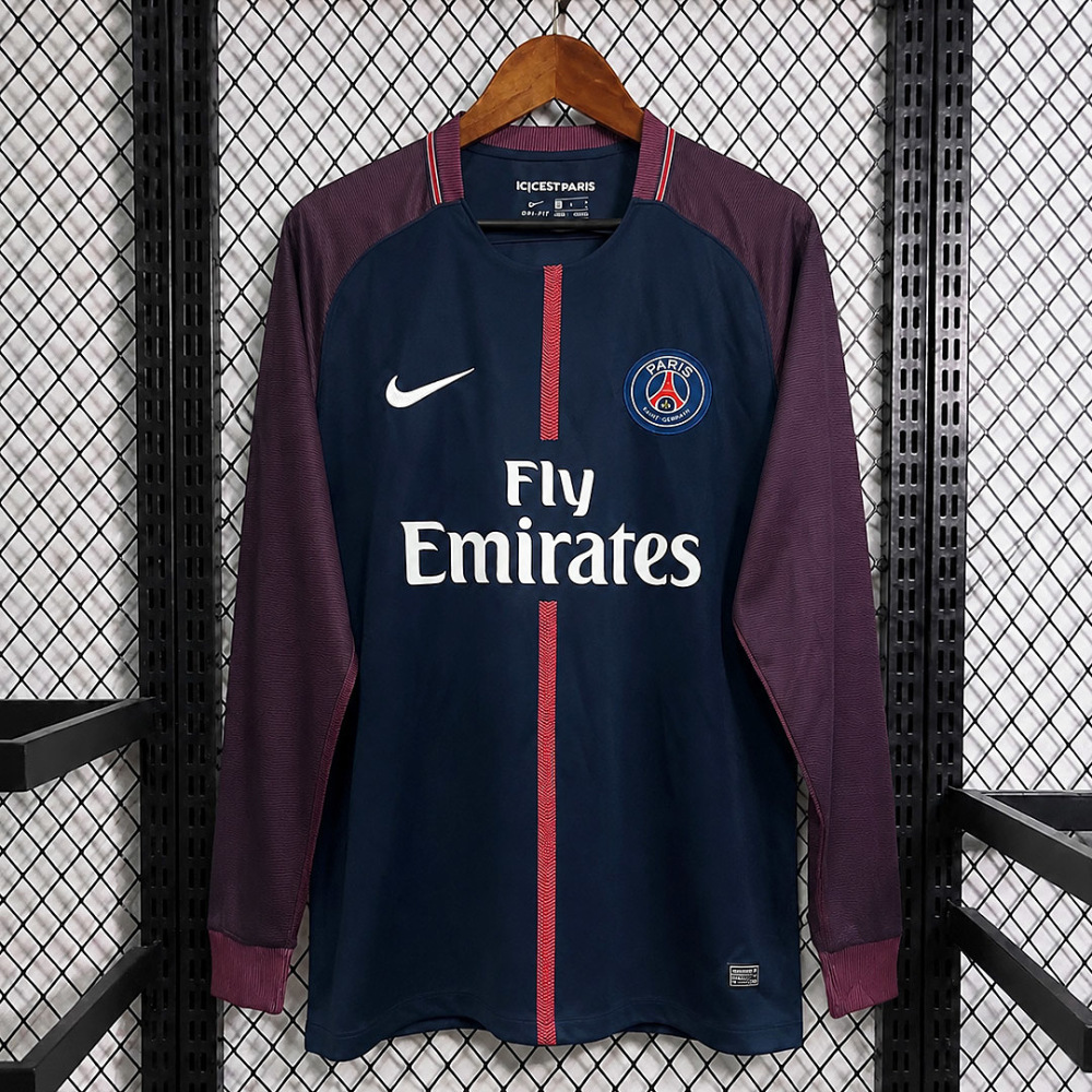 Retro 17-18 PSG Home Football jersey retro Long Sleeve