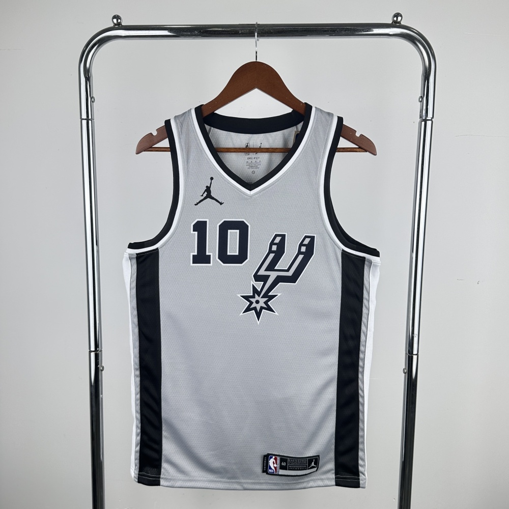 2021/22 San Antonio Spurs Jordan Edition Gray Jeremy Sochan #10 Jersey | NBA Swingman Jersey