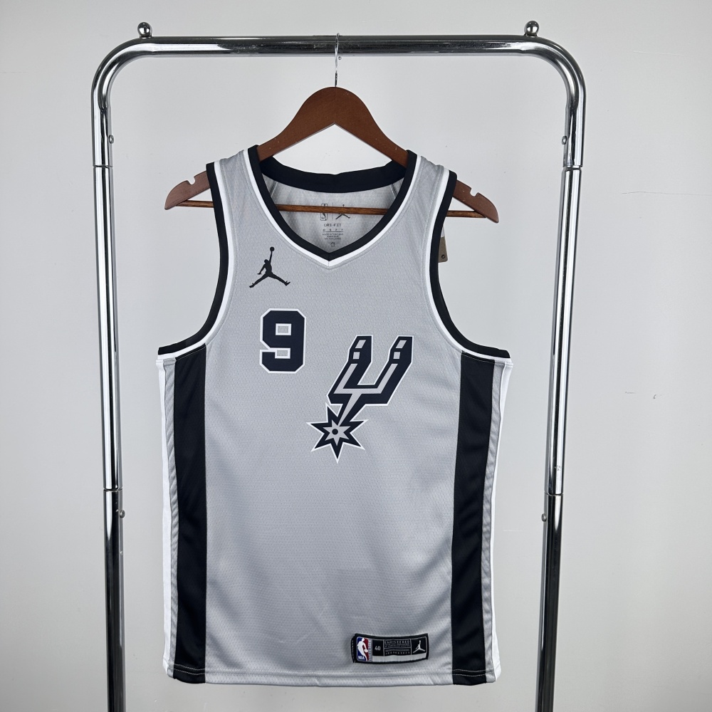 2021/22 San Antonio Spurs Jordan Edition Gray Tony Parker #9 Jersey | NBA Swingman Jersey
