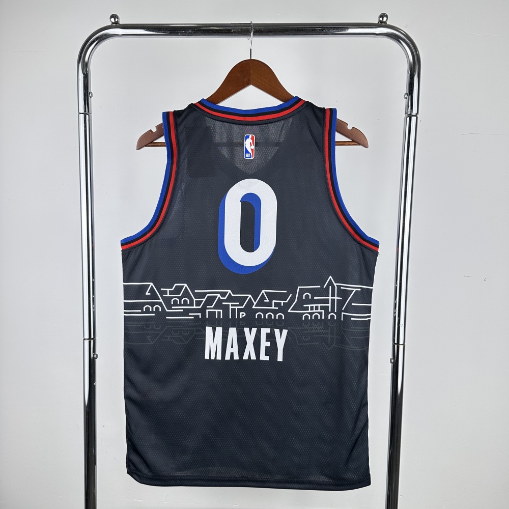 2021/22 Philadelphia 76ers City Edition Tyrese Maxey #0 Men’s Jersey