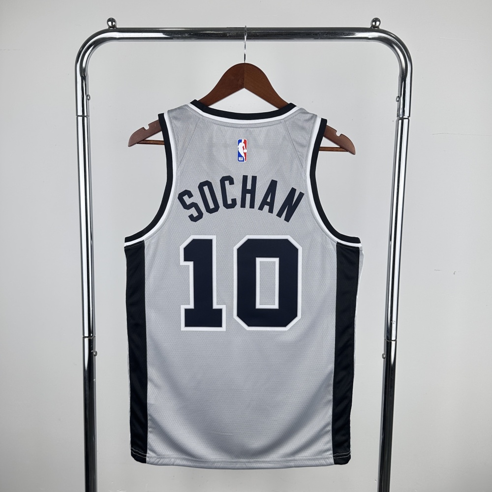 2021/22 San Antonio Spurs Jordan Edition Gray Jeremy Sochan #10 Jersey | NBA Swingman Jersey