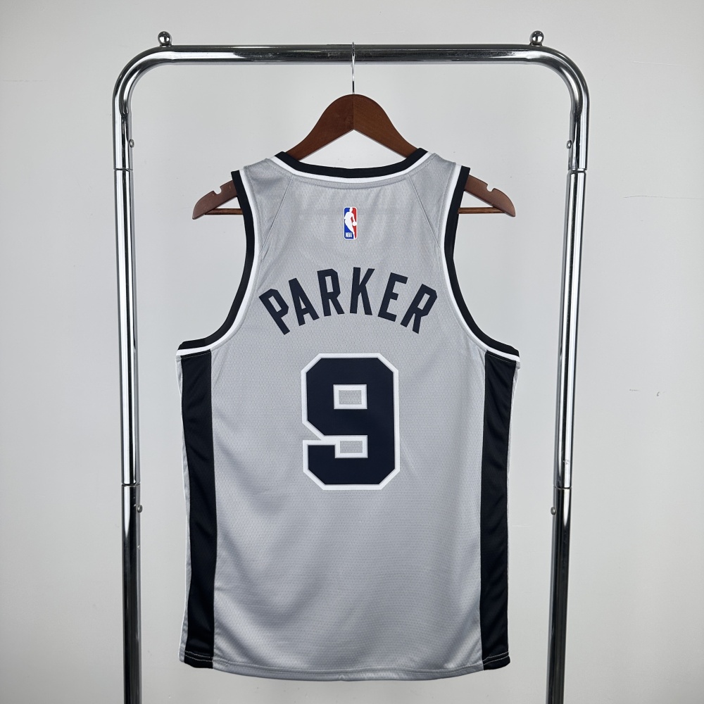 2021/22 San Antonio Spurs Jordan Edition Gray Tony Parker #9 Jersey | NBA Swingman Jersey