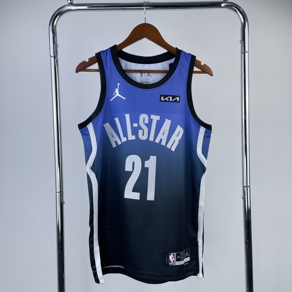 2023/24 Philadelphia 76ers All-Star Blue Joel Embiid #21 Men’s Jersey