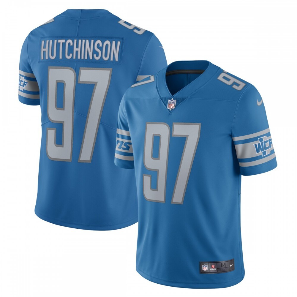 Aidan Hutchinson Detroit Lions Nike Team Vapor Limited Jersey – Blue