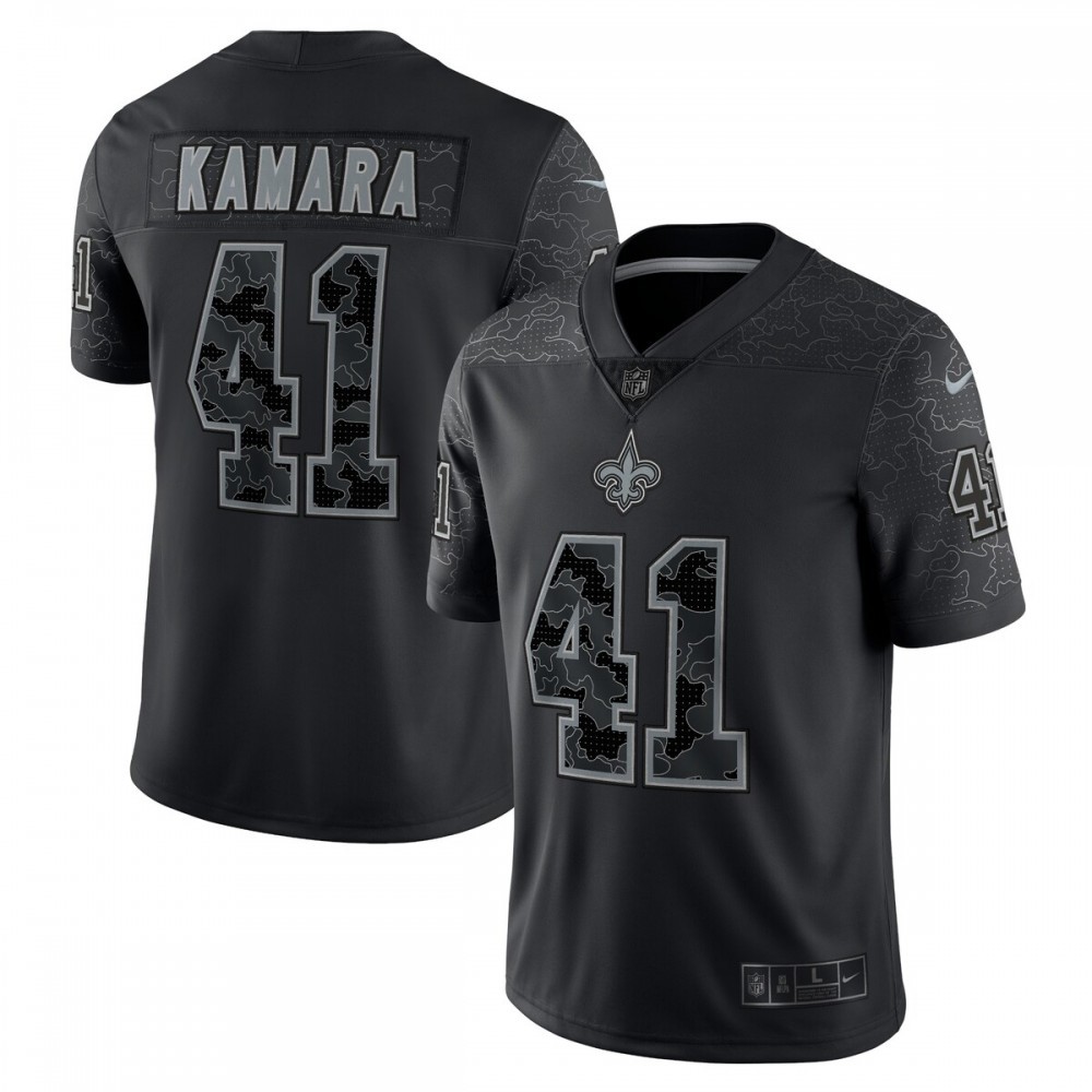 Alvin Kamara New Orleans Saints Nike RFLCTV Limited Jersey – Black